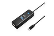 USB hub - ORICO PWCUR-C3 3-port USB Hub 1x USB-A 3.0 1x USB-C 3.0 1x RJ45 Gigabit Ethernet 1 m - Black USB hub - USB 3.0 - Musta - PWCUR-C3-10-BK-EP