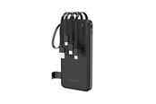 Powerbank - Wozinsky W11-B 10000mAh 10W Powerbank with Built-in Cables and Flashlight - Black - 10000 mAh - 5907769388095