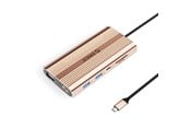 USB hub - ORICO XDR 12-in-1 USB-C Docking Station USB-A USB-C HDMI 4K VGA RJ45 Gigabit PD 100W SD and microSD Card Reader - Rose Gold USB hub - 12 porttia - USB 3.1 - XDR-X22-RG-BP