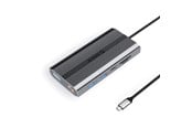 USB hub - ORICO XDR 12in1 USB-C Docking Station USB-A USB-C 2x HDMI 4K 60Hz DisplayPort 4K 60Hz RJ45 Gigabit PD 100W SD and microSD Card Reader - Gray USB hub - 12 porttia - USB 3.1 - Harmaa - XDR-X33-GY-BP