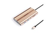 USB hub - ORICO XDR 12in1 USB-C Docking Station USB-A USB-C 2x HDMI 4K 60Hz DisplayPort 4K 60Hz RJ45 Gigabit PD 100W SD and microSD Card Reader - Rose Gold USB hub - 12 porttia - USB 3.1 - XDR-X33-RG-BP