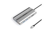 USB hub - ORICO XDR 12in1 USB-C Docking Station USB-A USB-C 2x HDMI 4K 60Hz DisplayPort 4K 60Hz RJ45 Gigabit PD 100W SD and microSD Card Reader - Silver USB hub - 12 porttia - USB 3.1 - Harmaa - XDR-X33-SV-BP