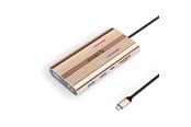 USB hub - ORICO XDR 12in1 RGB USB-C Docking Station USB-A USB-C 2x HDMI 4K 60 Hz DisplayPort 4K 60 Hz RJ45 Gigabit PD 100W SD and microSD Card Reader - Rose Gold USB hub - 12 porttia - USB 3.1 - XDR-X3-RG-BP