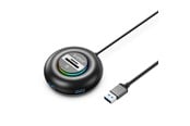 USB hub - ORICO YXR4 RGB USB Hub 4-Port USB-A 3.0 with SD and microSD Reader 1.8m - Black USB hub - 4 porttia - USB 3.0 - Musta - YXR5-U3-18-BK-BP
