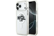 Puhelin - Kannet ja kotelot - Karl Lagerfeld IML Glitter Karl & Choupette Sketch Logo MagSafe Case for iPhone 17 Pro Max - Clear - 3666339504540