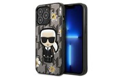 Puhelin - Kannet ja kotelot - Karl Lagerfeld Flower Ikonik Karl case for iPhone 13 Pro / iPhone 13 - gray - 3666339049461