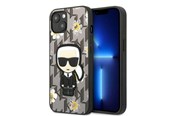 Puhelin - Kannet ja kotelot - Karl Lagerfeld Flower Ikonik Karl case for iPhone 13 mini - gray - 3666339049447