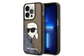 Puhelin - Kannet ja kotelot - Karl Lagerfeld KLHCP14LLNKHCK iPhone 14 Pro 6.1" black/black hardcase Glitter Karl Head - 3666339086824
