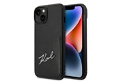Puhelin - Kannet ja kotelot - Karl Lagerfeld Signature Logo Cardslot case for iPhone 14 Plus - black - 3666339094287