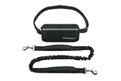 Urheilu & Fitness - Wozinsky WPST-01 lantiovyö taskulla ja joustavalla taluttimella koiran kanssa juoksemiseen - Black - 5907769384974