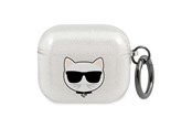 Puhelin - Muut lisävarusteet - Karl Lagerfeld Glitter Choupette case for AirPods 3 - silver - 3666339009151