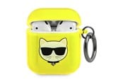 Puhelin - Muut lisävarusteet - Karl Lagerfeld Choupette Case for AirPods 1/2 - Yellow - 3666339009229