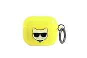 Puhelin - Muut lisävarusteet - Karl Lagerfeld Choupette Case for AirPods 3 - Yellow - 3666339009243