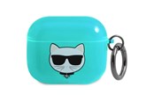 Puhelin - Muut lisävarusteet - Karl Lagerfeld Choupette Case for AirPods 3 - Blue - 3666339009274