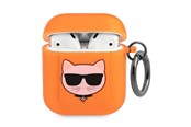Puhelin - Muut lisävarusteet - Karl Lagerfeld Choupette case for AirPods 1/2 - orange - 3666339009281