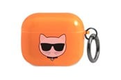 Puhelin - Muut lisävarusteet - Karl Lagerfeld Choupette case for AirPods 3 - orange - 3666339009304