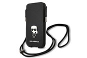 Puhelin - Kannet ja kotelot - Karl Lagerfeld Saffiano Ikonik Karl 6.1'' handbag - black - 3666339018719