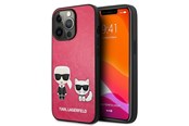 Puhelin - Kannet ja kotelot - Karl Lagerfeld Ikonik Karl&Choupette Case for iPhone 13 Pro / iPhone 13 - Fuchsia - 3666339027278