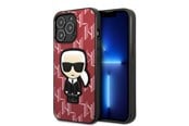 Puhelin - Kannet ja kotelot - Karl Lagerfeld KLHCP13XPMNIKPI iPhone 13 Pro Max 6.7" hardcase red/red Monogram Ikonik Patch - 3666339049430