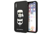 Puhelin - Kannet ja kotelot - Karl Lagerfeld Saffiano Karl&Choupette Head case for iPhone X/XS - black - 3666339055004