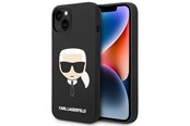 Puhelin - Kannet ja kotelot - Karl Lagerfeld Silicone Karl's Head MagSafe case for iPhone 14 Plus - black - 3666339078003