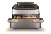 Muut pienet keittiökoneet - Philips 5000 Series NA565 - double hot air fryer - silver/black - NA565/02
