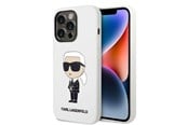 Puhelin - Kannet ja kotelot - Karl Lagerfeld Silicone Ikonik case for iPhone 14 Pro Max - white - 3666339086633