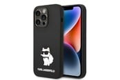 Puhelin - Kannet ja kotelot - Karl Lagerfeld Silicone Choupette case for iPhone 14 Pro Max - black - 3666339086756