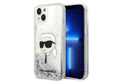Puhelin - Kannet ja kotelot - Karl Lagerfeld KLHCP14MLNKHCH iPhone 14 Plus 6.7" silver/silver hardcase Glitter Karl Head - 3666339086855