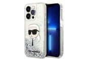 Puhelin - Kannet ja kotelot - Karl Lagerfeld KLHCP14LLNKHCH iPhone 14 Pro 6.1" silver/silver hardcase Glitter Karl Head - 3666339086862