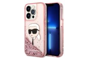 Puhelin - Kannet ja kotelot - Karl Lagerfeld Glitter Karl's Head case for iPhone 14 Pro Max - pink - 3666339086916