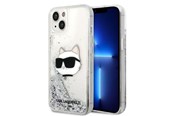 Puhelin - Kannet ja kotelot - Karl Lagerfeld KLHCP14MLNHCCS iPhone 14 Plus 6.7" silver/silver hardcase Glitter Choupette Head - 3666339086930