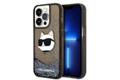 Puhelin - Kannet ja kotelot - Karl Lagerfeld KLHCP14LLNCHCK iPhone 14 Pro 6.1" black/black hardcase Glitter Choupette Head - 3666339087029