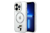 Puhelin - Kannet ja kotelot - Karl Lagerfeld Iconic Karl&Choupette MagSafe case for iPhone 14 Pro - transparent - 3666339087623