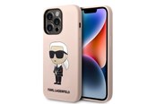Puhelin - Kannet ja kotelot - Karl Lagerfeld Silicone Ikonik MagSafe case for iPhone 14 Pro Max - pink - 3666339087678
