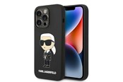 Puhelin - Kannet ja kotelot - Karl Lagerfeld Silicone Ikonik MagSafe case for iPhone 14 Pro - black - 3666339087708