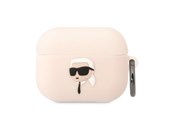 Puhelin - Muut lisävarusteet - Karl Lagerfeld KLAPRUNIKP AirPods Pro cover pink/pink Silicone Karl Head 3D - 3666339087876