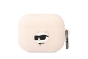 Puhelin - Muut lisävarusteet - Karl Lagerfeld KLAPRUNCHP AirPods Pro cover pink/pink Silicone Choupette Head 3D - 3666339087968