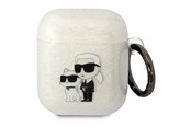 Puhelin - Muut lisävarusteet - Karl Lagerfeld KLA2HNKCTGT Airpods 1/2 cover transparent Gliter Karl&Choupette - 3666339088101
