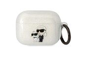Puhelin - Muut lisävarusteet - Karl Lagerfeld KLAPHNKCTGT Airpods Pro cover transparent Gliter Karl&Choupette - 3666339088118