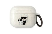Puhelin - Muut lisävarusteet - Karl Lagerfeld KLA3HNKCTGT Airpods 3 cover transparent Gliter Karl&Choupette - 3666339088125