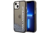 Puhelin - Kannet ja kotelot - Karl Lagerfeld Liquid Glitter Elong case for iPhone 14 Plus - black - 3666339091552