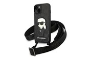 Puhelin - Kannet ja kotelot - Karl Lagerfeld KLHCP14SSTKMK iPhone 14 6.1" black/black hardcase Monogram Ikonik Patch - 3666339098650