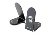 Puhelin - Adapterit & Laturit - Karl Lagerfeld Ikonik MagSafe 15W inductive charger foldable 2in1 - black - 3666339113025