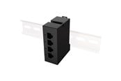 Kytkimet - Lanberg Switch PoE Extender DIN-GE4-BT-90W 1xIN 3xOUT Gigabit Ethernet DIN Rail BT 90W Metal Clips - DIN-GE4-BT-90W