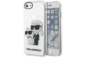 Puhelin - Kannet ja kotelot - Karl Lagerfeld KLHCI8HNKCTGT iPhone 7/8/ SE 2020 / SE 2022 transparent hardcase Gliter Karl&Choupette - 3666339118822