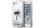 Puhelin - Kannet ja kotelot - Karl Lagerfeld KLHCI8LNKHCH iPhone 7/8/ SE 2020/2022 silver/silver hardcase Glitter Karl Head - 3666339118860