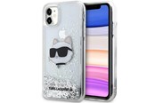 Puhelin - Kannet ja kotelot - Karl Lagerfeld KLHCN61LNCHCS iPhone 11/ XR silver/silver hardcase Glitter Choupette Head - 3666339118952