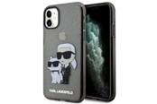 Puhelin - Kannet ja kotelot - Karl Lagerfeld KLHCN61HNKCTGK iPhone 11 / Xr 6.1" black/black hardcase Gliter Karl&Choupette - 3666339119003
