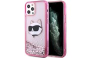 Puhelin - Kannet ja kotelot - Karl Lagerfeld KLHCP12MLNCHCP iPhone 12/ 12 Pro 6.1" pink/pink hardcase Glitter Choupette Head - 3666339119065